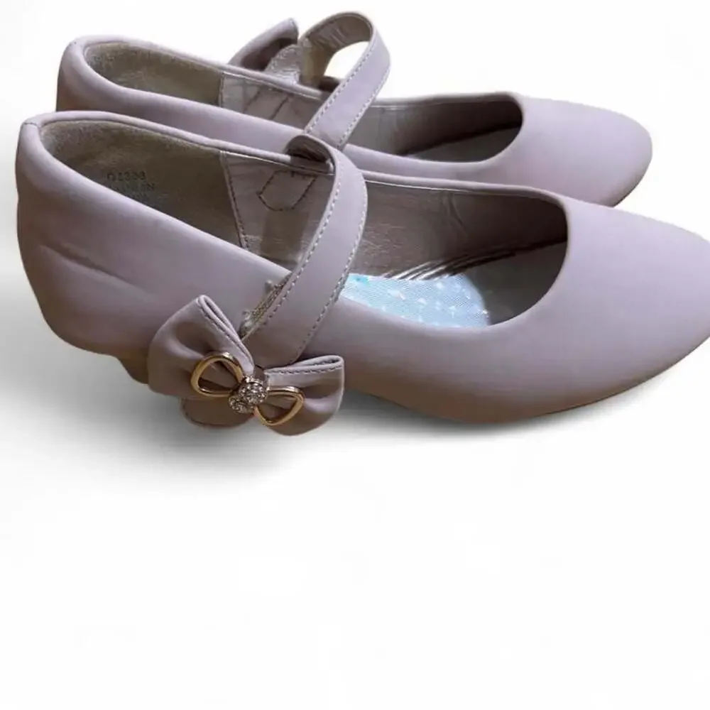 Dufannie Girls Nude Mary Jane Dress Shoes Size 4
